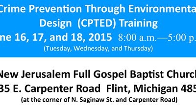 FREE CPTED Training in Flint, MI June 16 – June 18